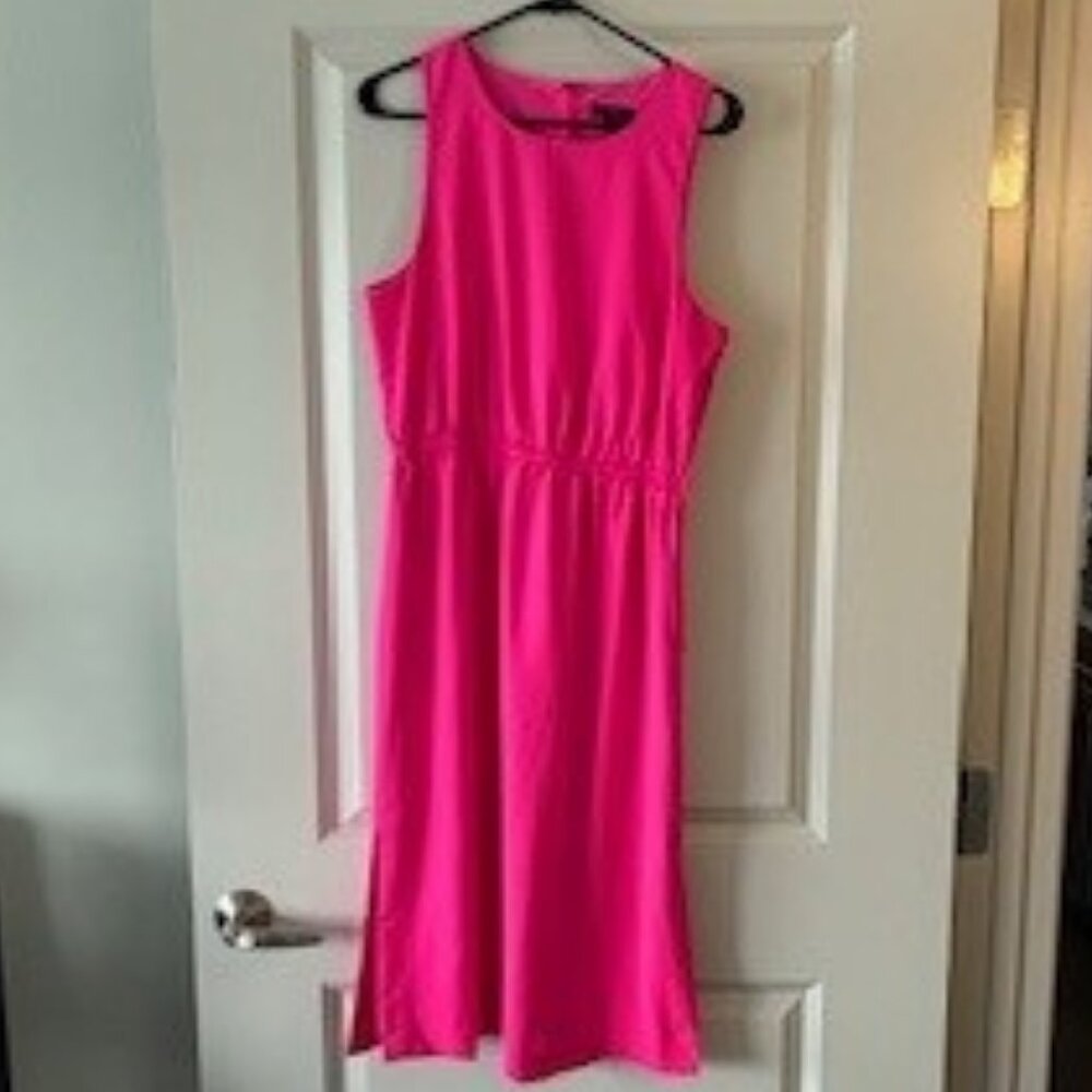 J.Crew button back midi dress, pink size 10